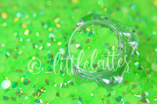 Jelly Light Emerald Green AB Rhinestones