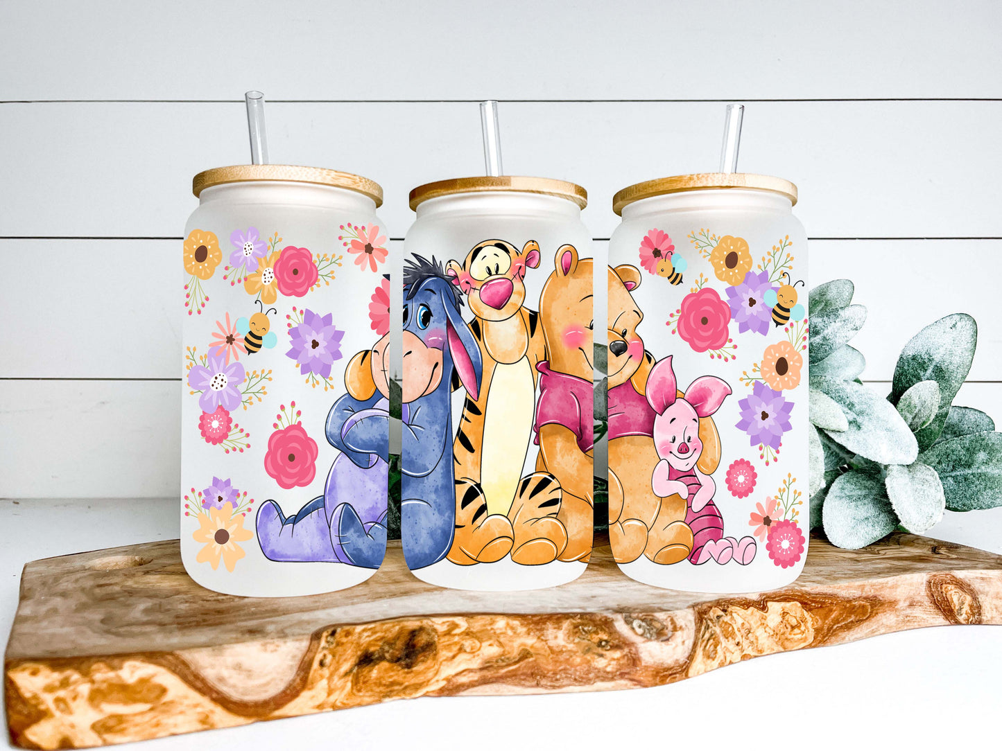 Pooh Spring Sublimation Design Ready to Press 16 oz Size