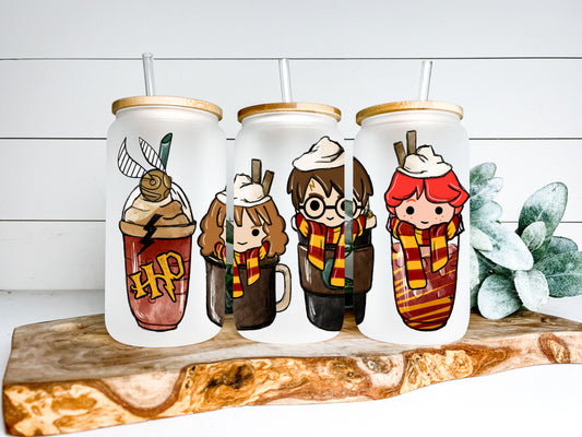 Wizard Latte Sublimation Design Ready to Press 16 oz Size