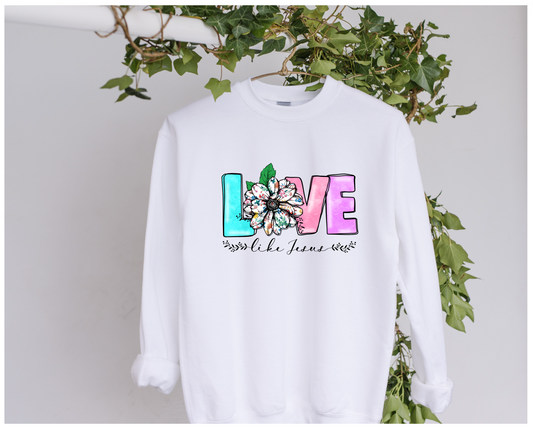 DTF Love Like Jesus Clothing Designs