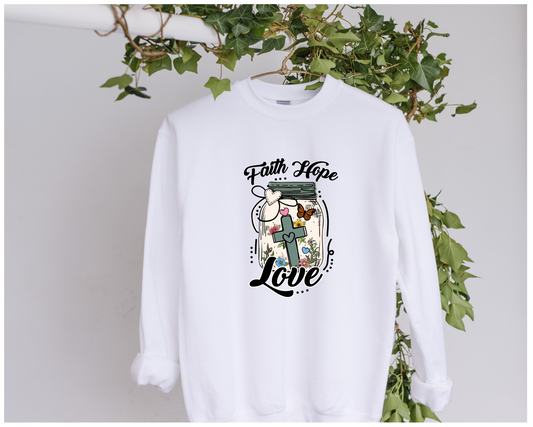 DTF Faith Hope Love Clothing Designs