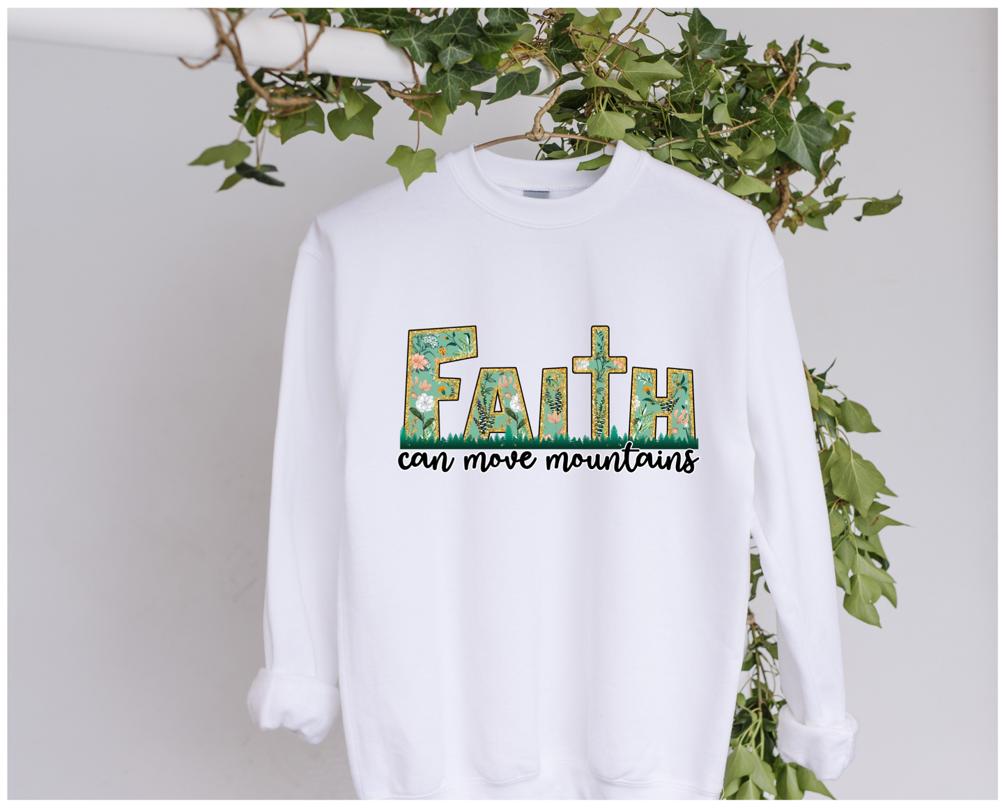 DTF Faith Can Move Mountains Clothing Designs