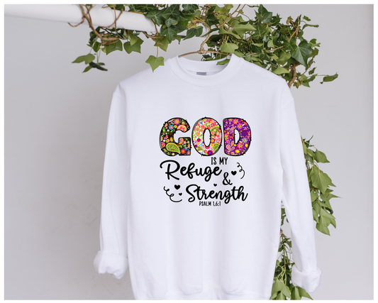 DTF God Is My Refuge Clothing Designs