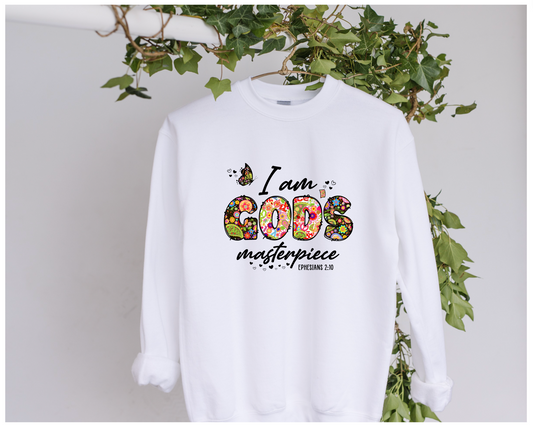 DTF I Am God's Masterpiece Clothing Designs