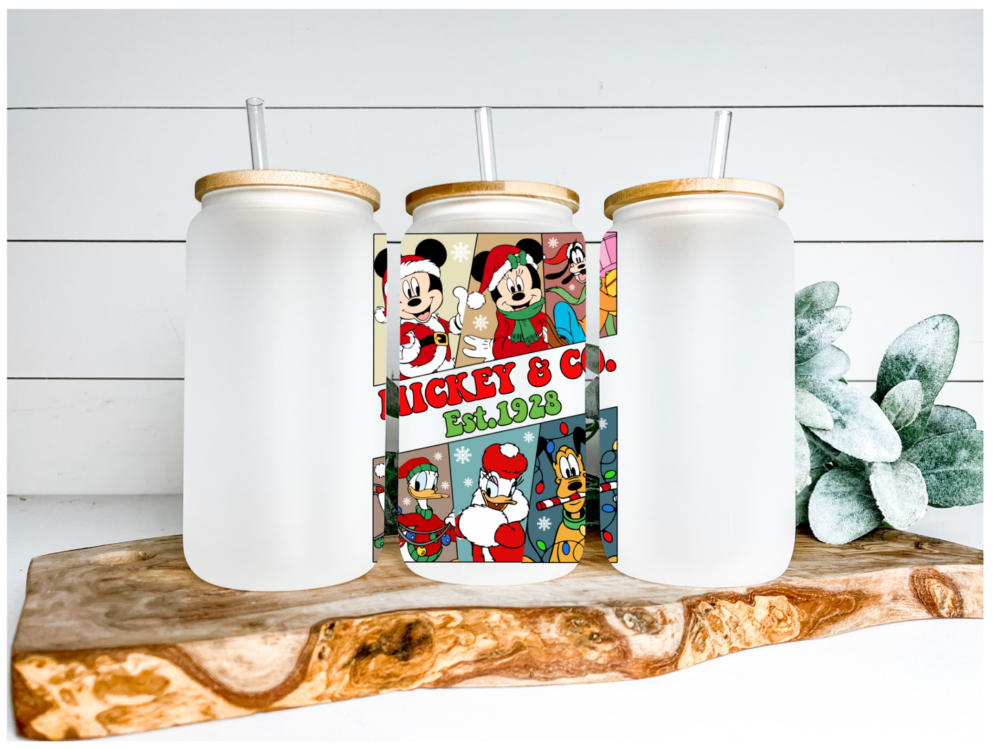 Mouse Friends Christmas Sublimation Design Ready to Press 16 oz Size
