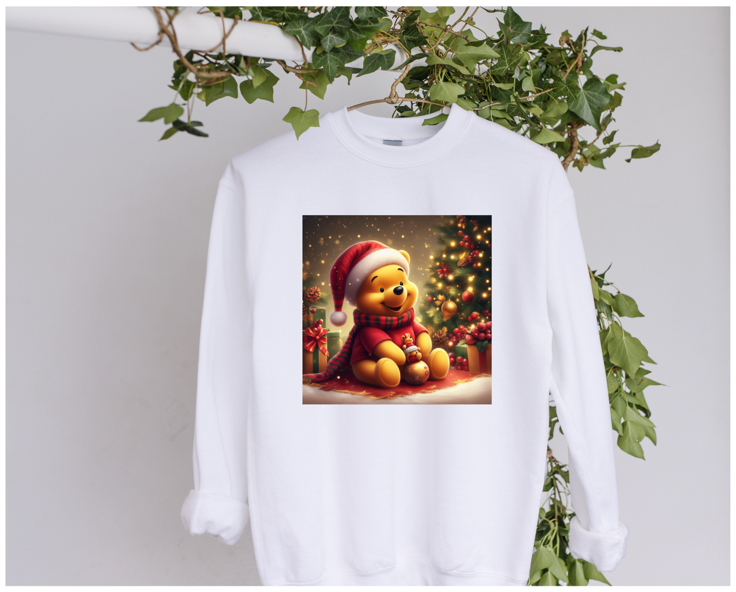 DTF Red Pooh Christmas Clothing Designs