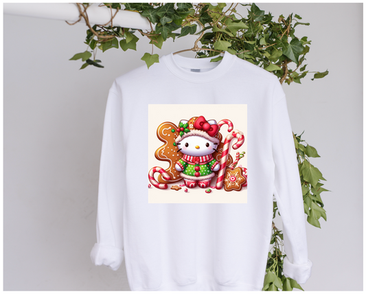 DTF Ginger Kitty Christmas Clothing Designs