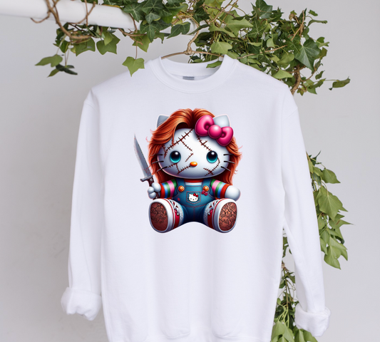 DTF Chucky Kitty Horror Clothing Design