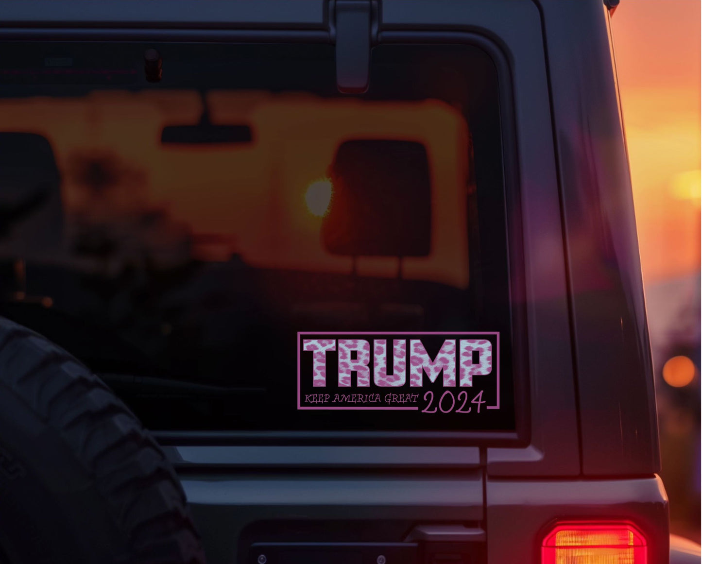 UV DTF Trump Leopard 2024Car Decal