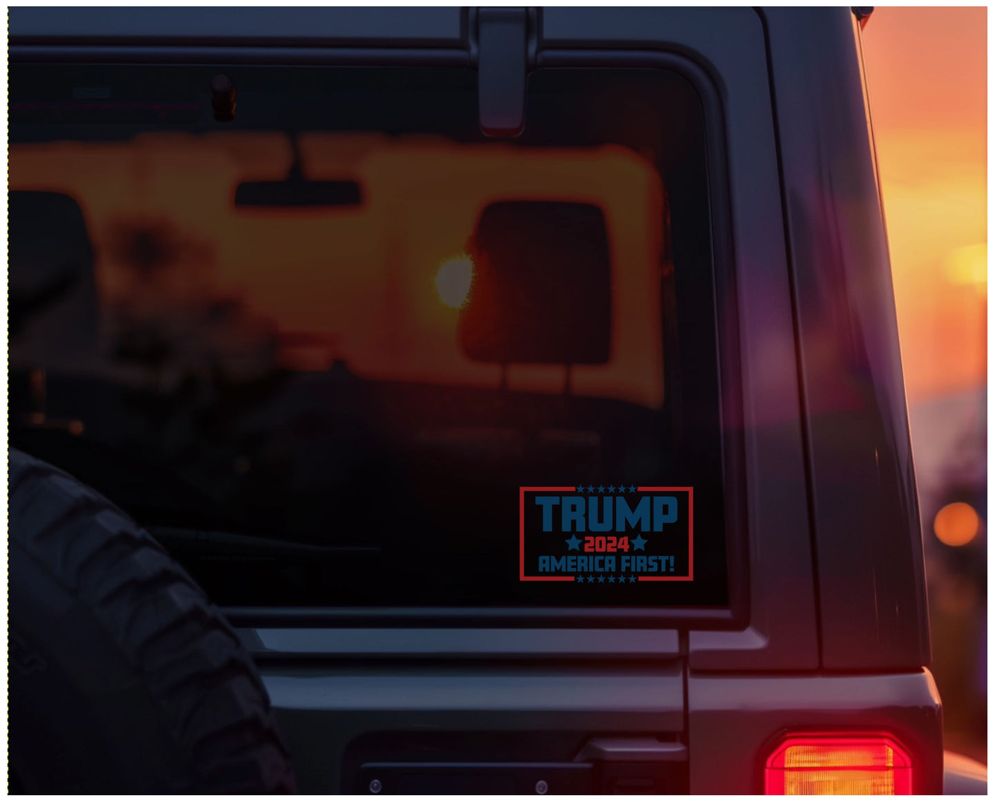 UV DTF Trump 2024 America First Car Decal