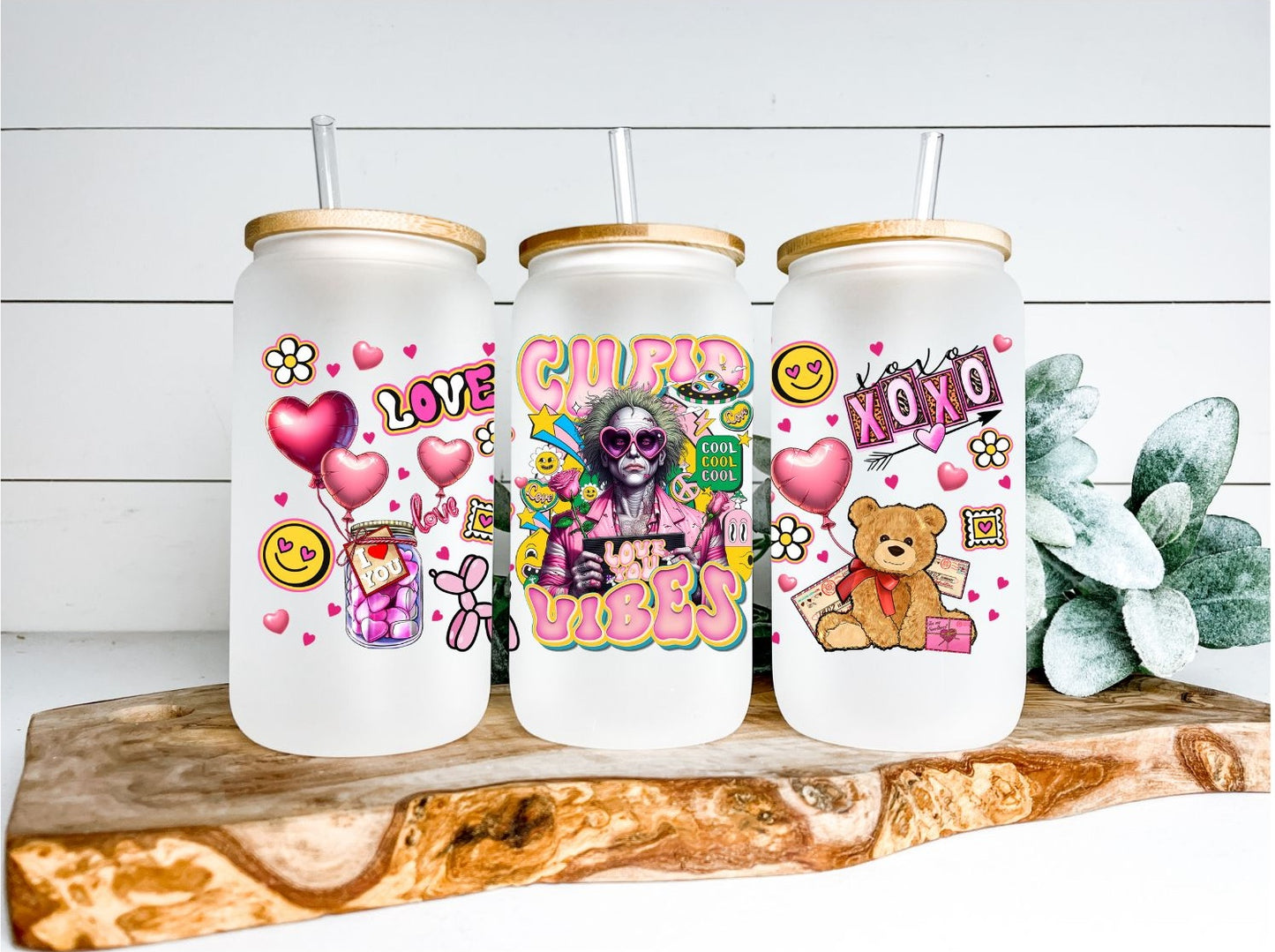 Beetlejuice Valentine UV DTF Wraps 16 oz Size