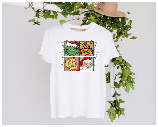 DTF Grinch Friends Square Clothing Designs