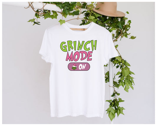 DTF Grinch Mode On Clothing Designs