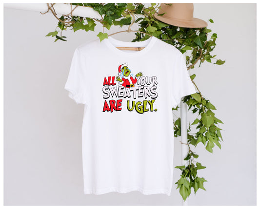 DTF Grinch Ugly Sweater Clothing Designs