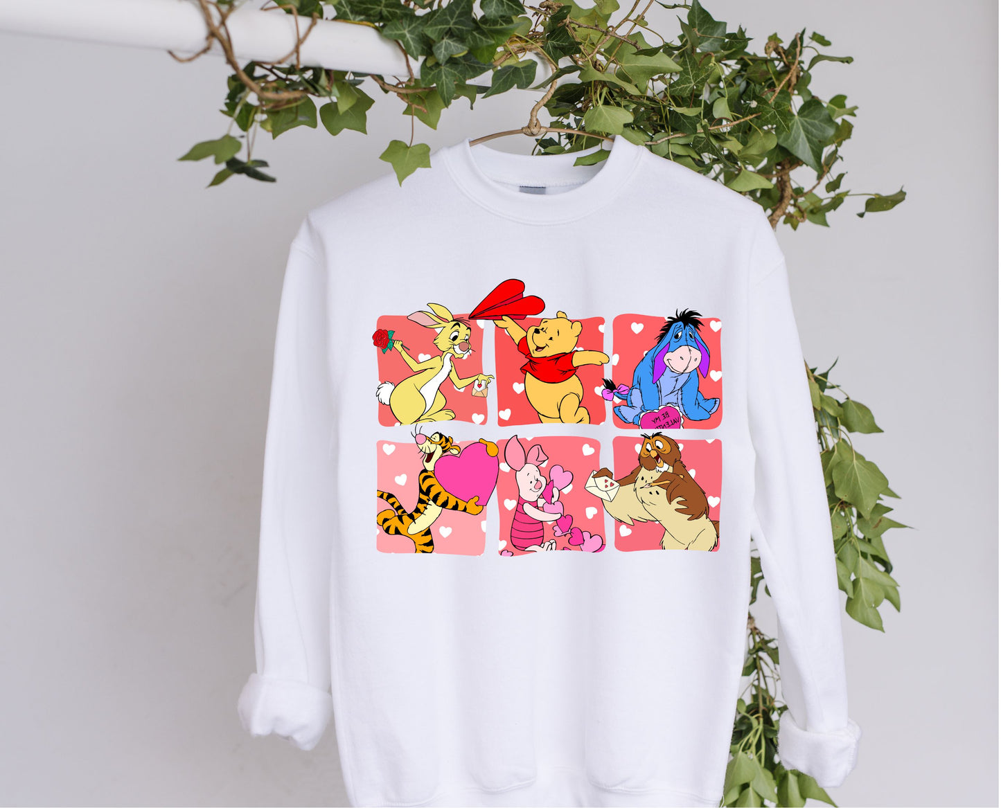 DTF Pooh Friends Valentines Clothing Designs