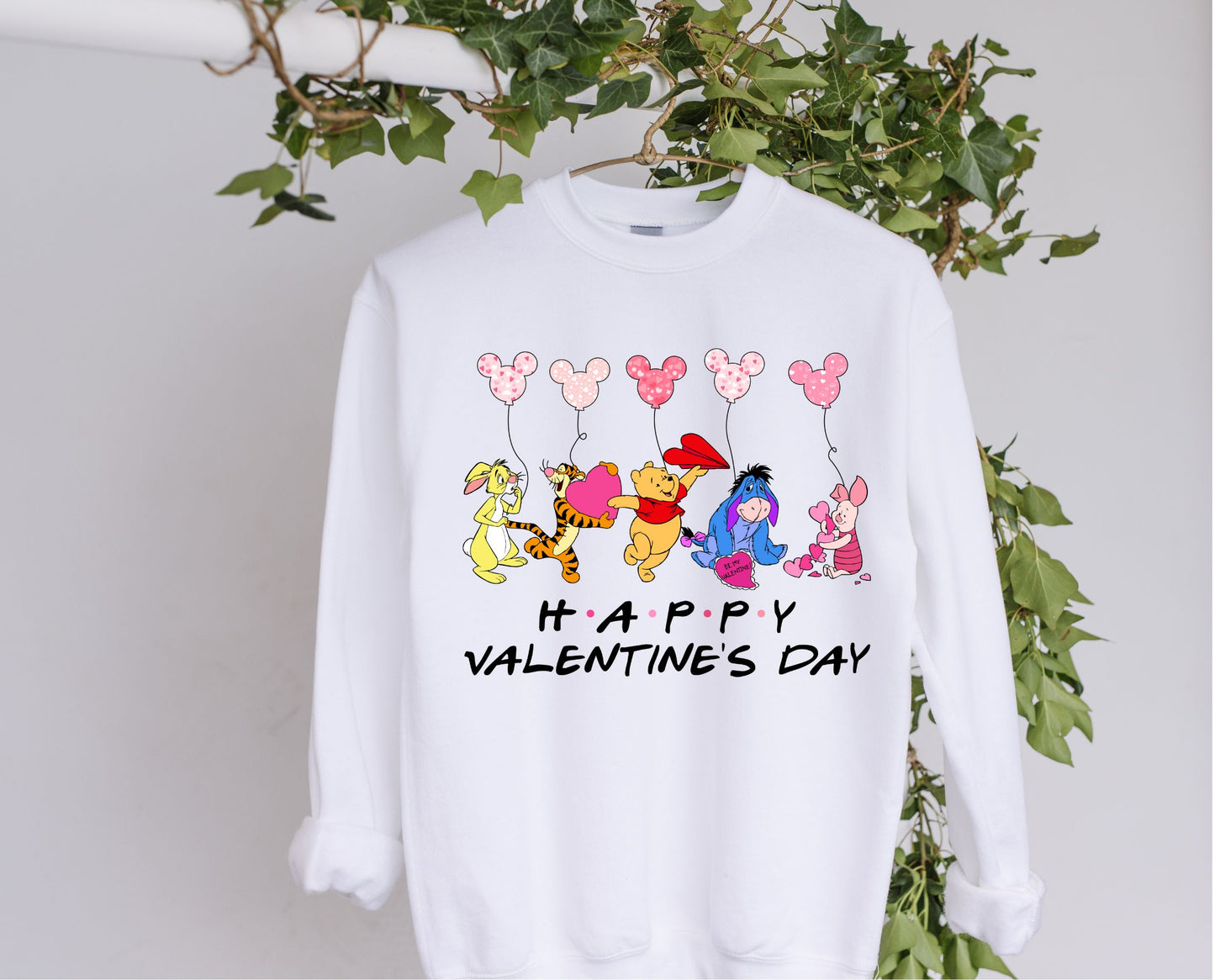 DTF Pooh Happy Valentines Clothing Designs