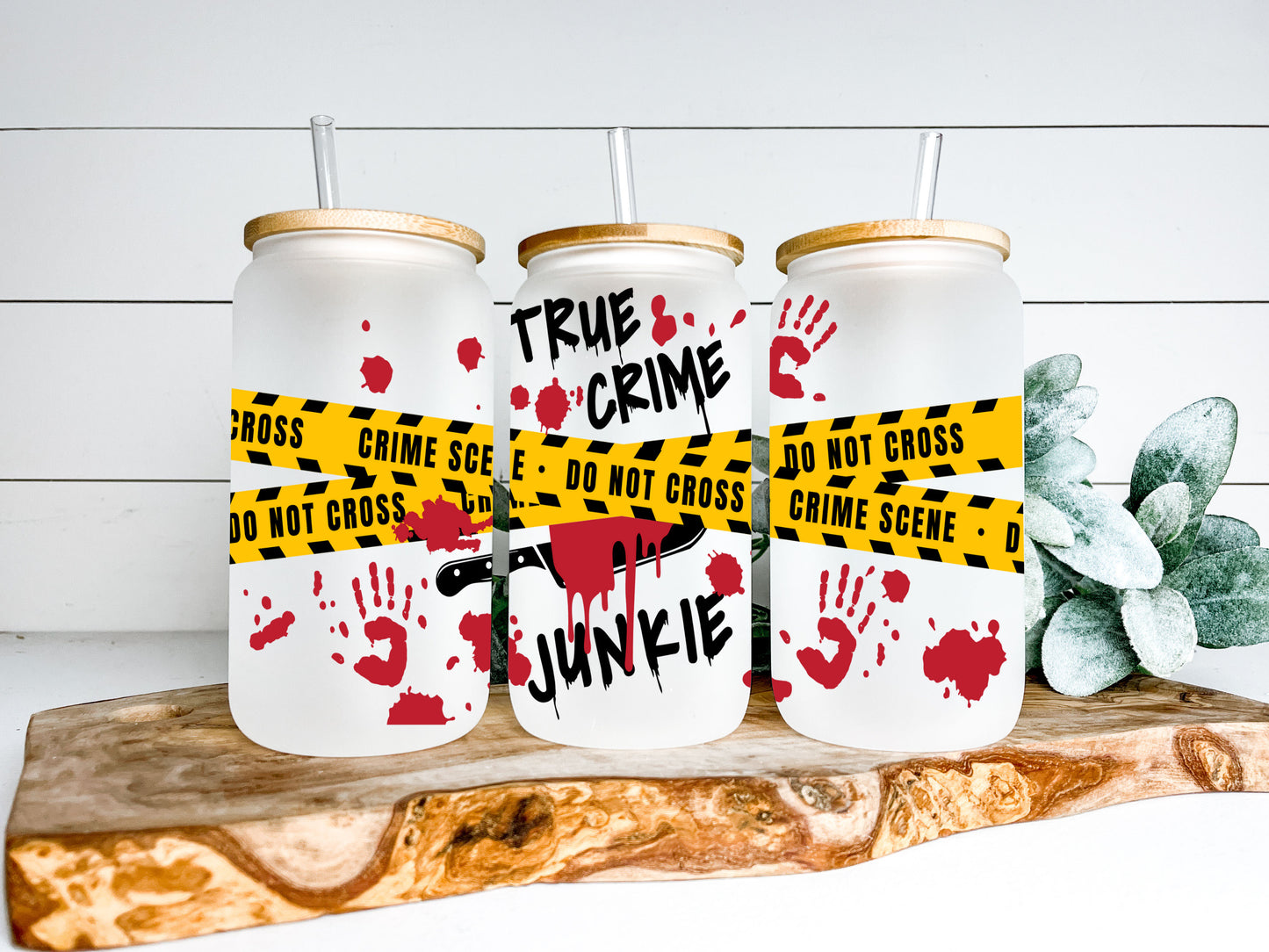 True Crime Junkie UV DTF Wraps 16 oz Size