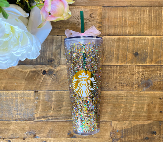 Gold Snow Globe Tumbler Little Lattes