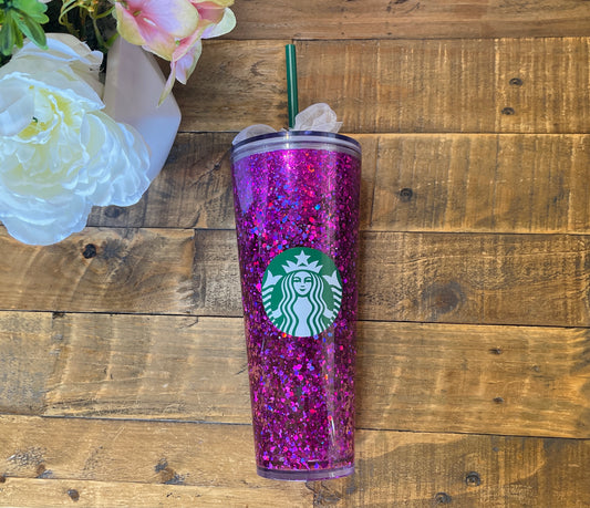 Purple Snow Globe Tumbler Little Lattes