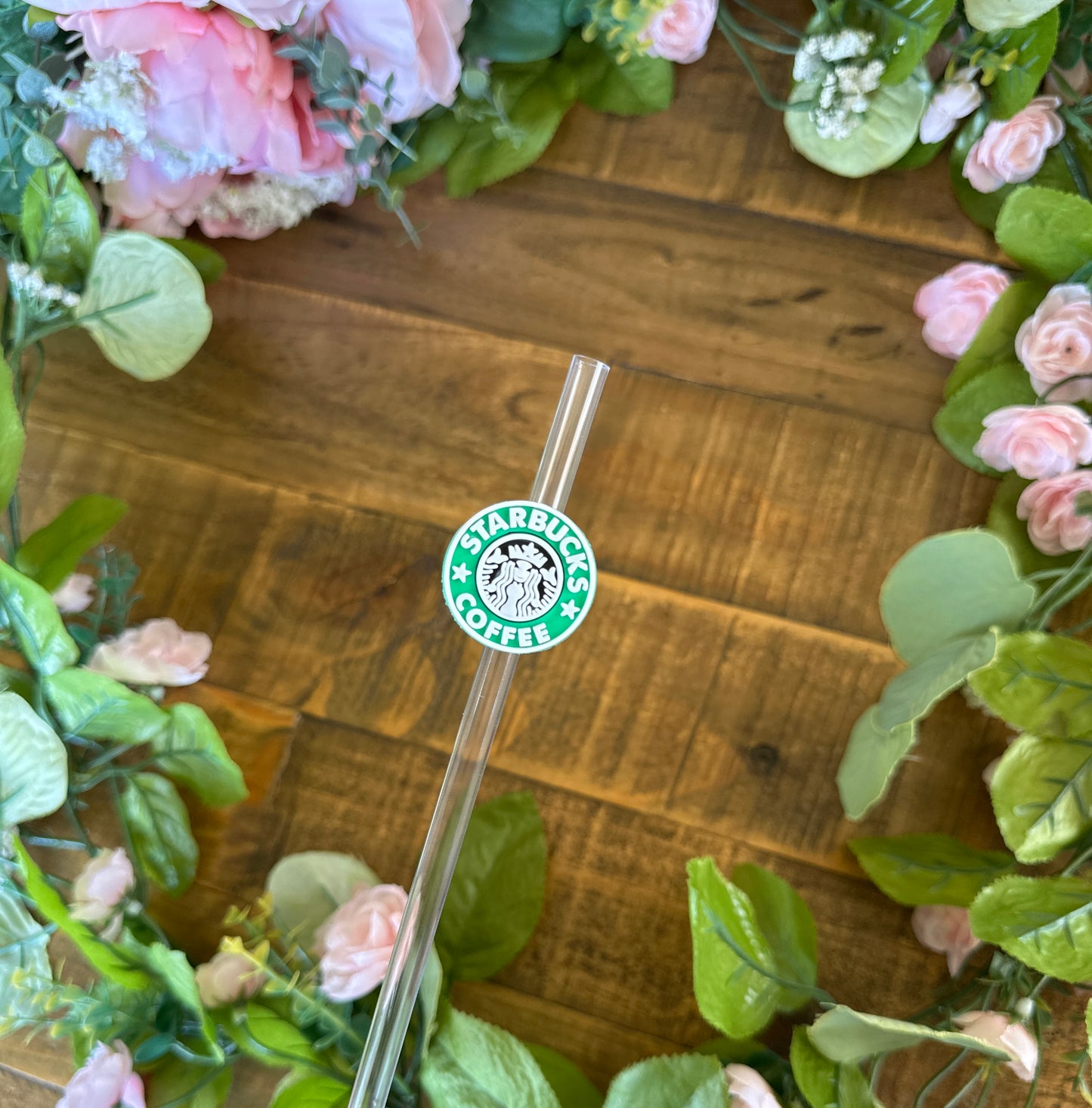 Green Coffee Logo Straw Topper