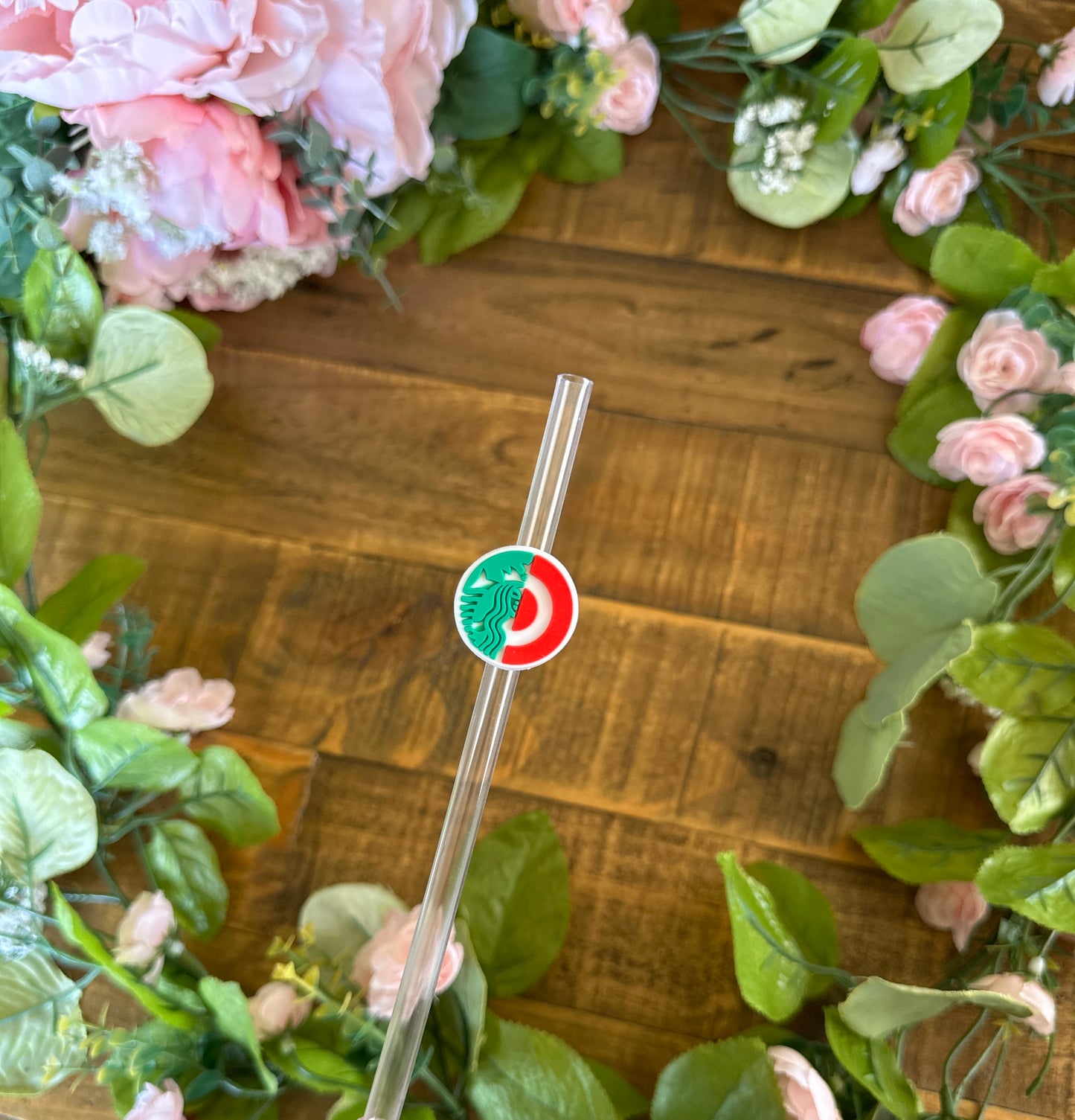 Target & Green Coffee Logo Straw Topper