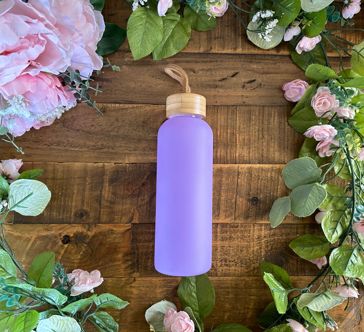 Purple Blank Glass Bottle 20 oz Sublimation Ready