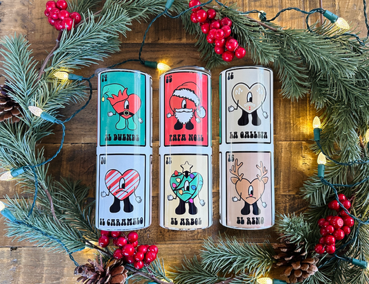 Christmas Loteria Bad Bunny 20 oz Tumbler