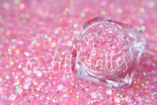 Transparent Pink AB Rhinestones 3mm