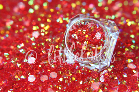 Transparent Red Siam AB Rhinestones