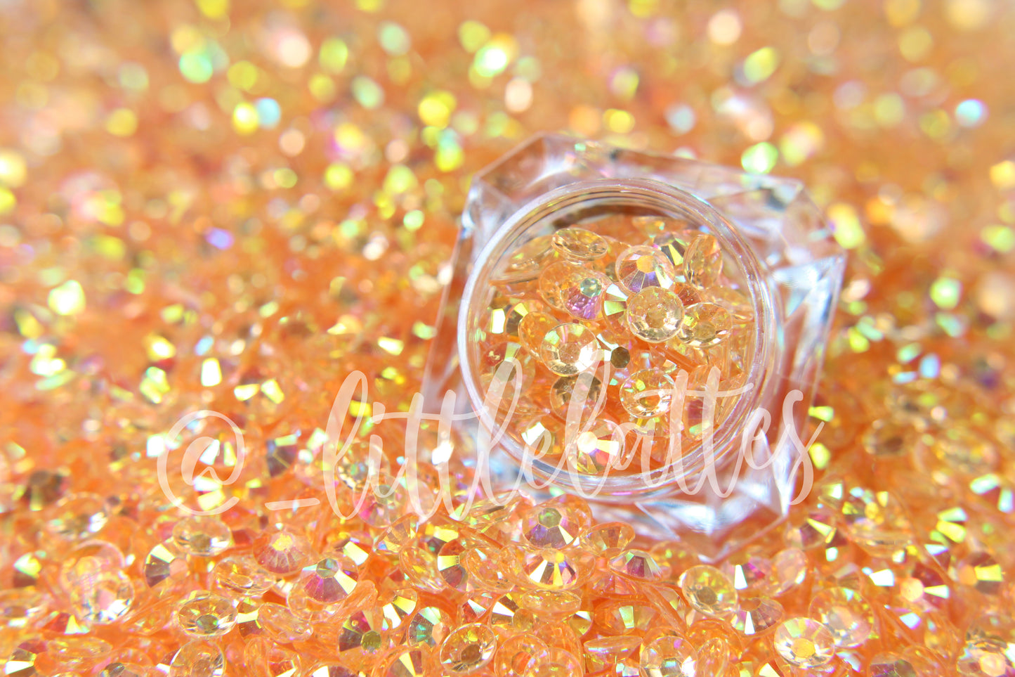 Transparent Orange Peach AB Rhinestones